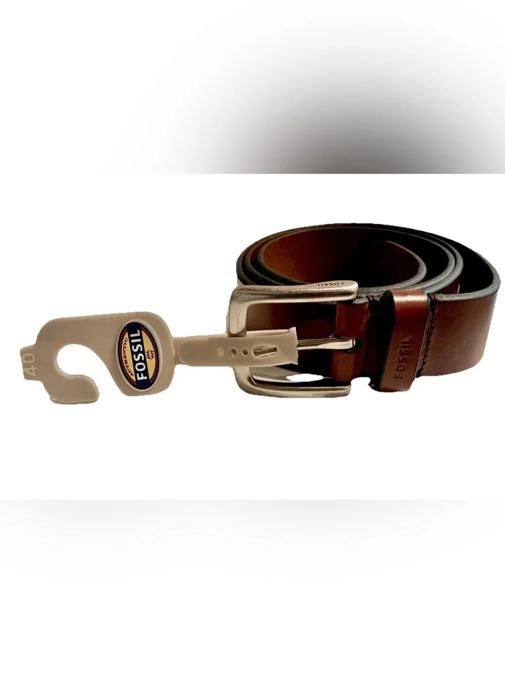 Fossil Brown Leather Belt Casual Jean Every Day Sz 40 Style Joe Black NWT Men's